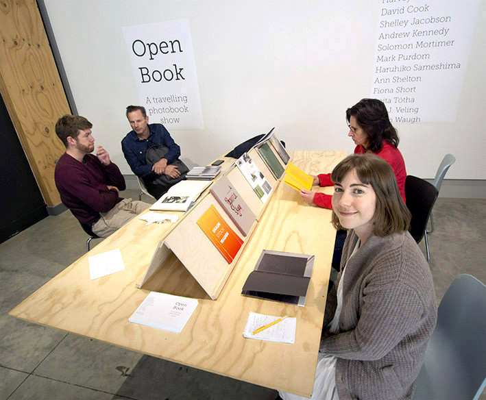Shelley Jacobson in the Open Book project exhibition.
