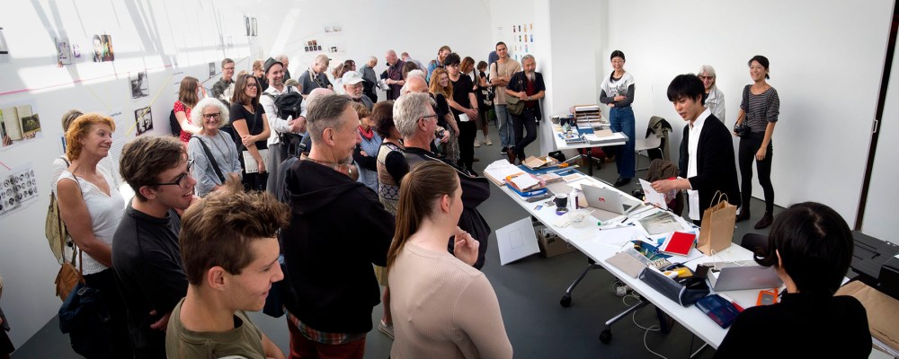 RPS participant Ryo Kusumoto presenting in the Engine Room Gallery.