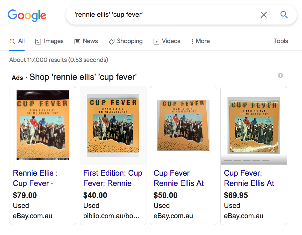 Cup Fever GOOGLE prices