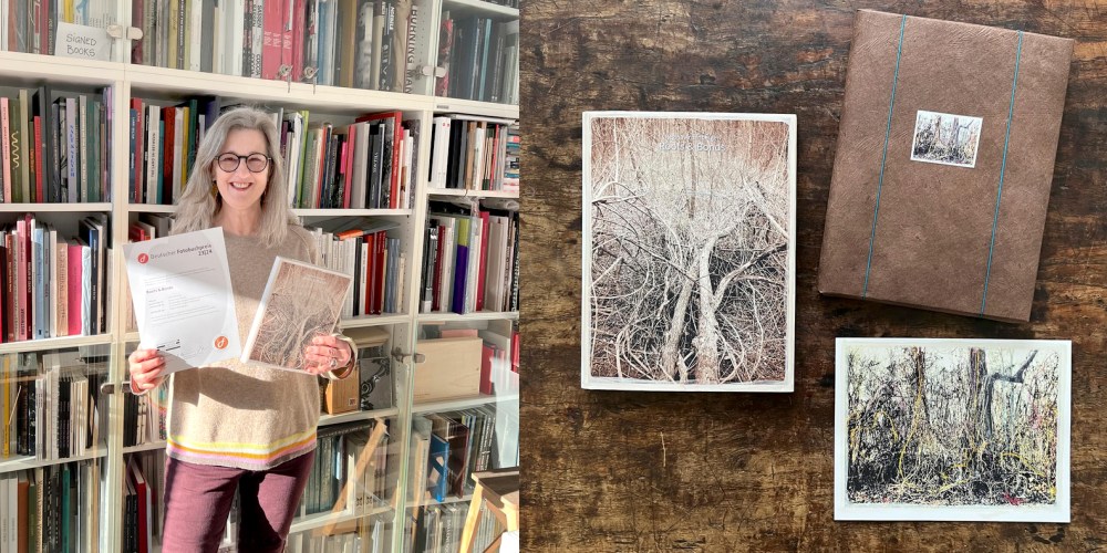 Regina with her Award and the Roots & Bonds book